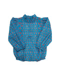 Sky Blue Floral Block Print Bubble