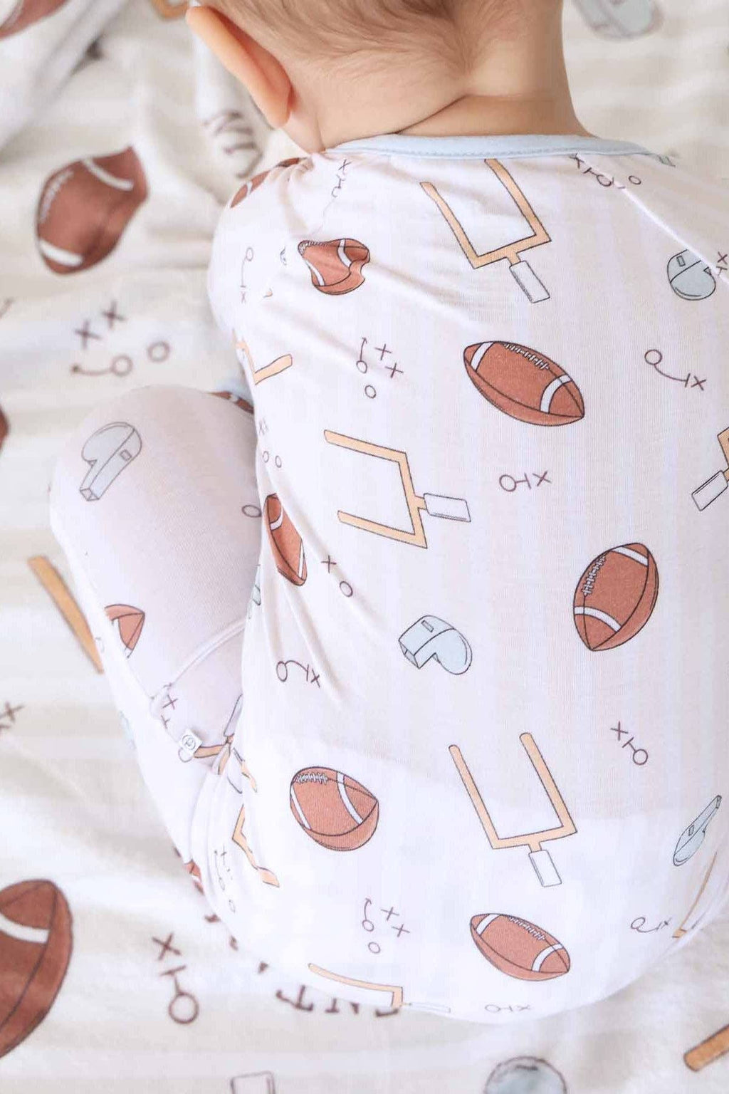 Tiny Touchdowns Convertible Zip Romper | Neutral