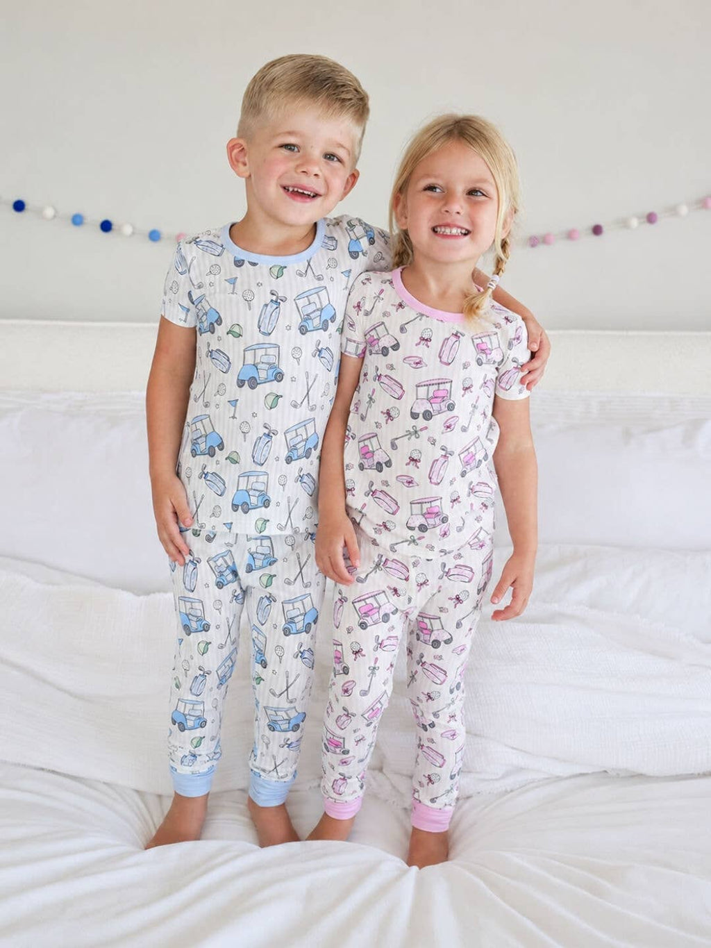 Two-Piece Bamboo Pajama Set | Caddie Crew Blue