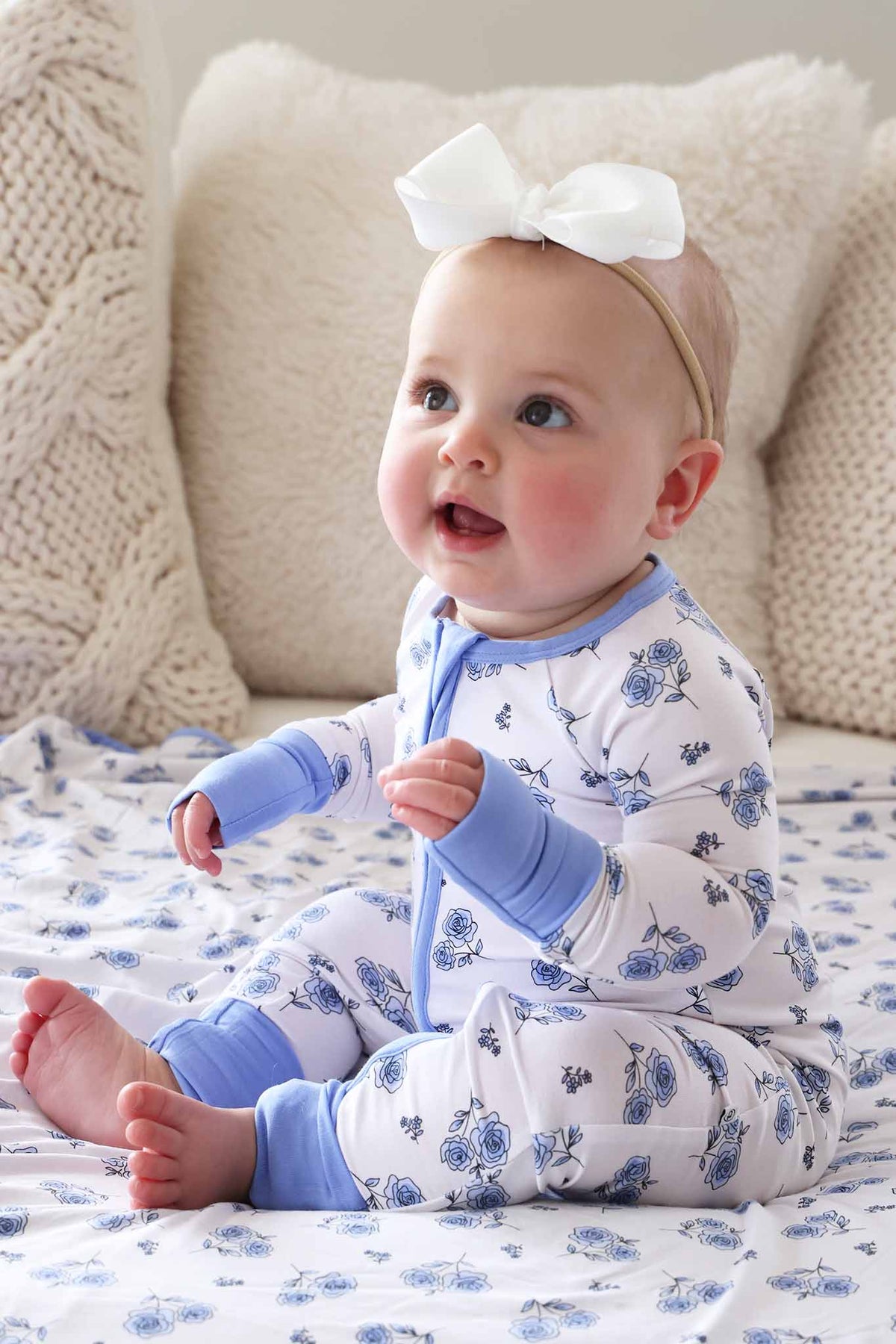 Sapphire Garden Convertible Bamboo Zip Romper