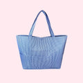 Wipeable Navy Preppy Stripe Big Mama Tote