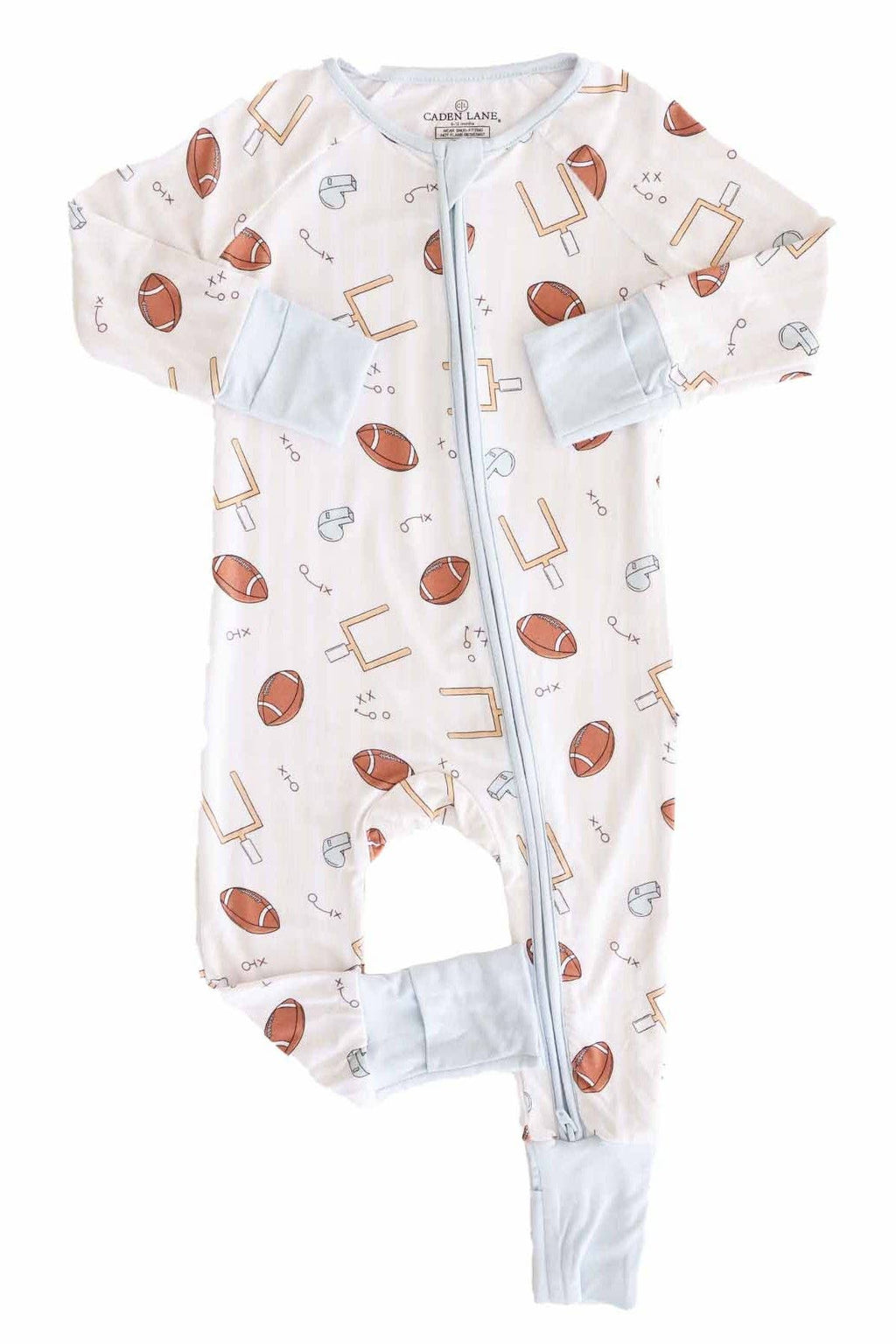 Tiny Touchdowns Convertible Zip Romper | Neutral