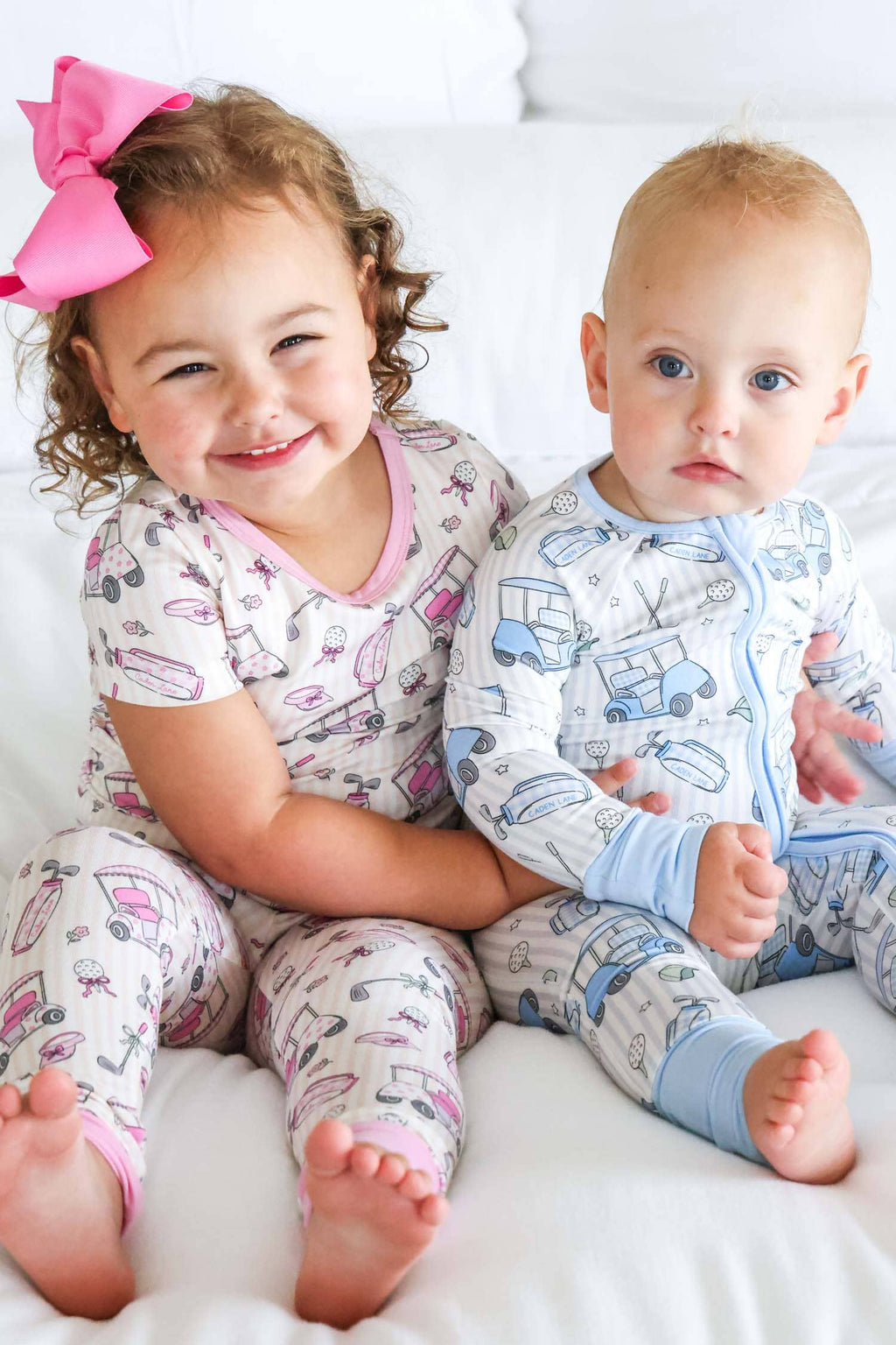 Two-Piece Bamboo Pajama Set | Caddie Crew Pink