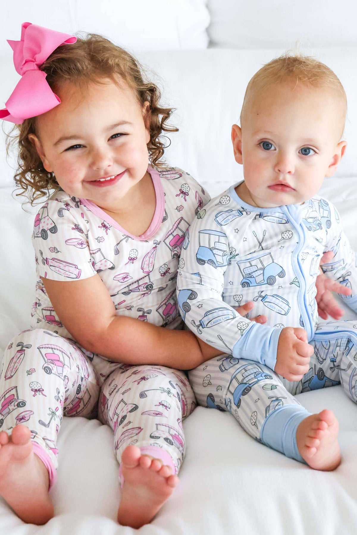 Two-Piece Bamboo Pajama Set | Caddie Crew Pink