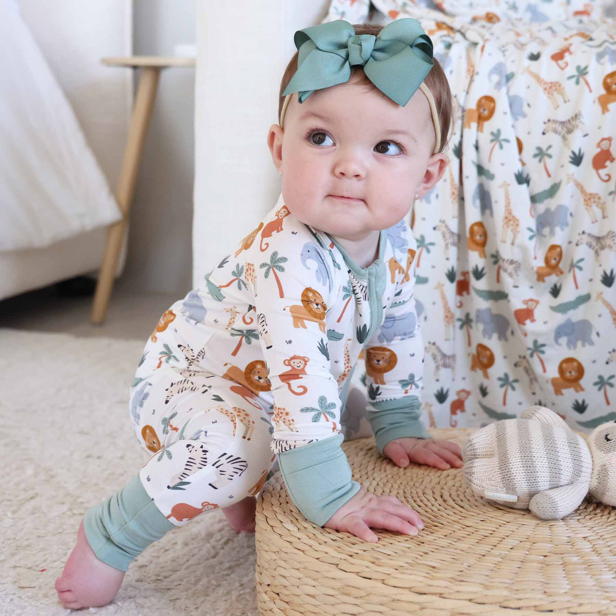 Safari Snuggles Convertible Zip Romper