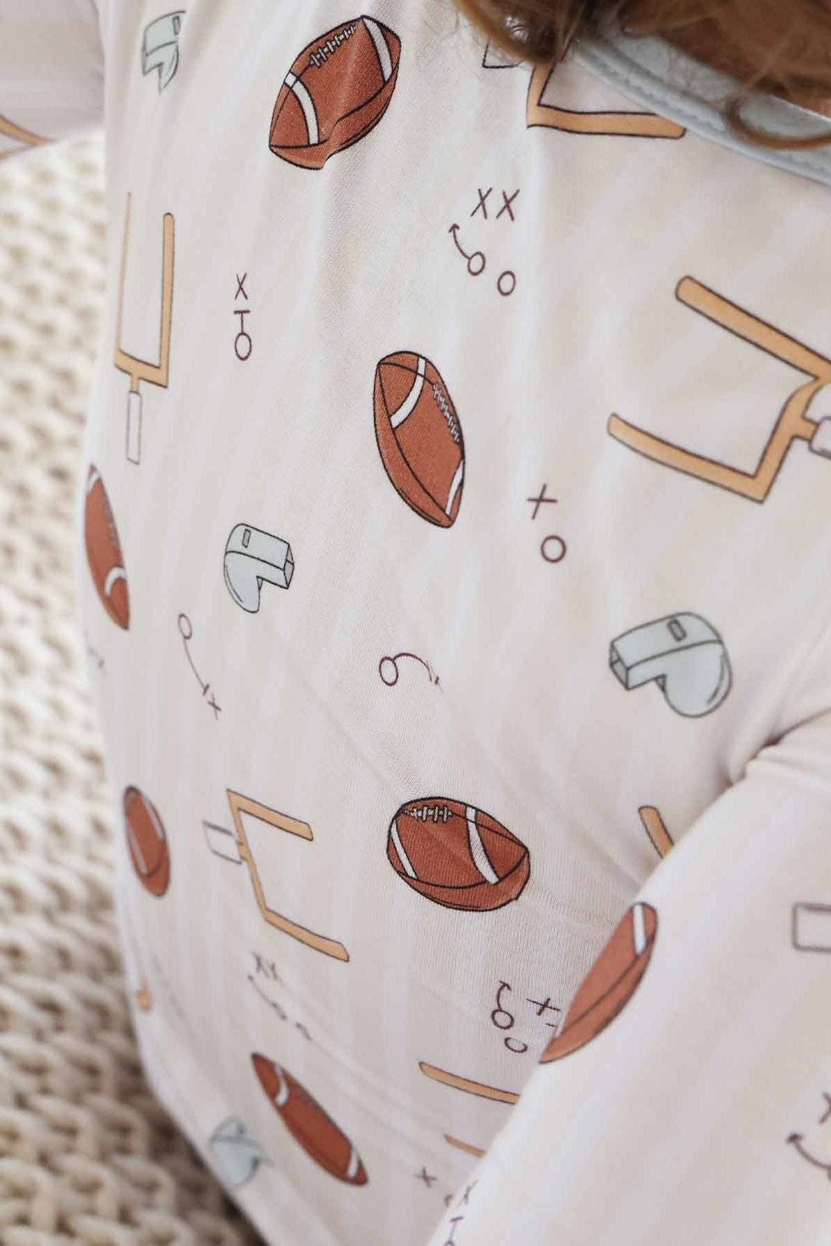 Two-Piece Pajama Set | Tiny Touchdowns