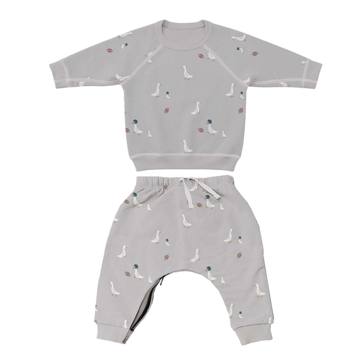 Fleece Sweatsuit- Football Goose