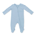 Solid Stone Blue - 2 Way Zipper Footie
