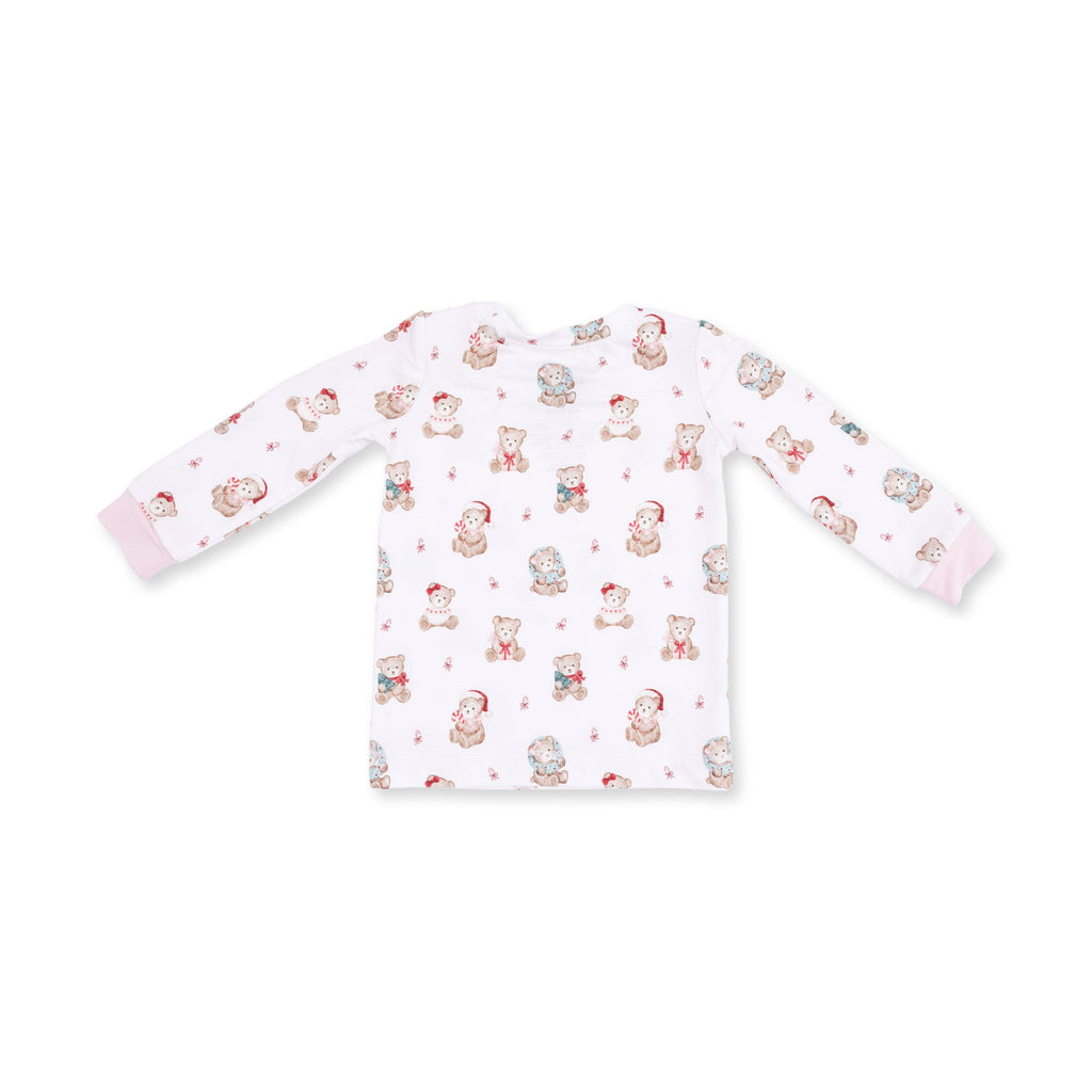 Christmas Teddy Bears Pink - Long Sleeve Loungewear Set