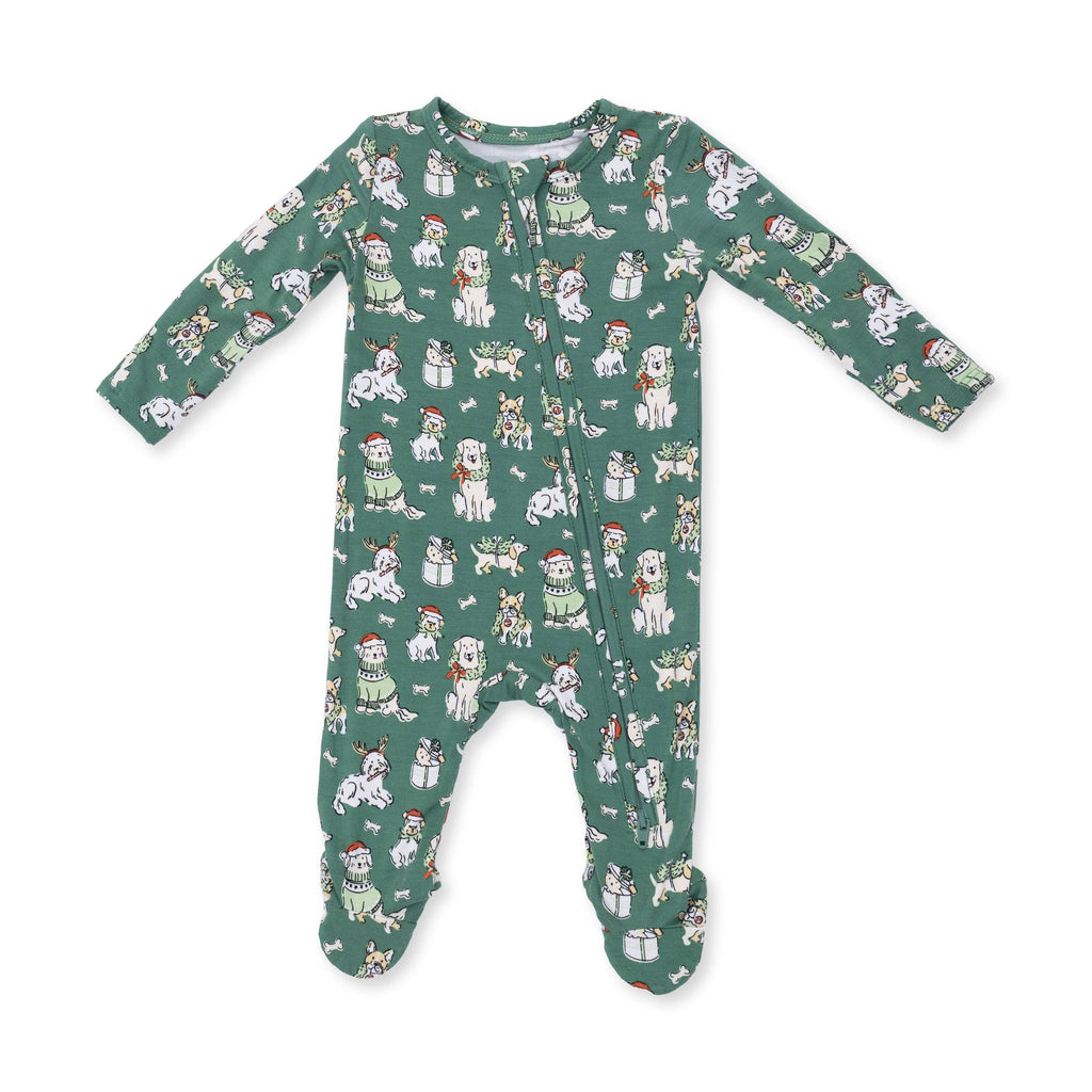 Christmas Dogs Uni - 2 Way Zipper Footie