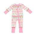 Gingerbread Fair Isle Pink - Convertible Romper