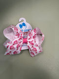 Medium White XMAS Print Bow