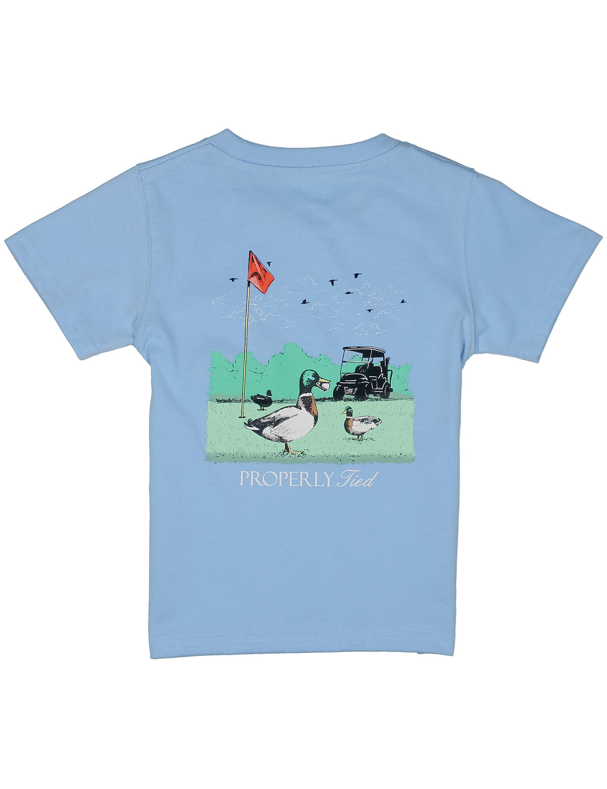 Short Sleeve Fowl Play - Light blue