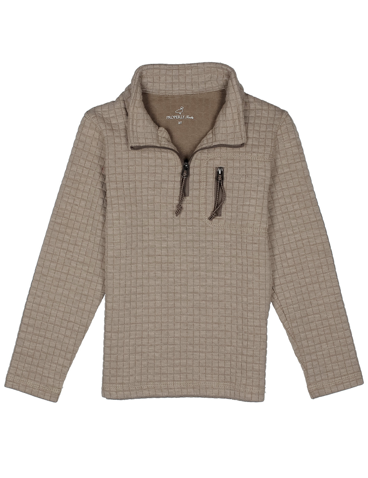 Boys Delta Pullover- White Oak