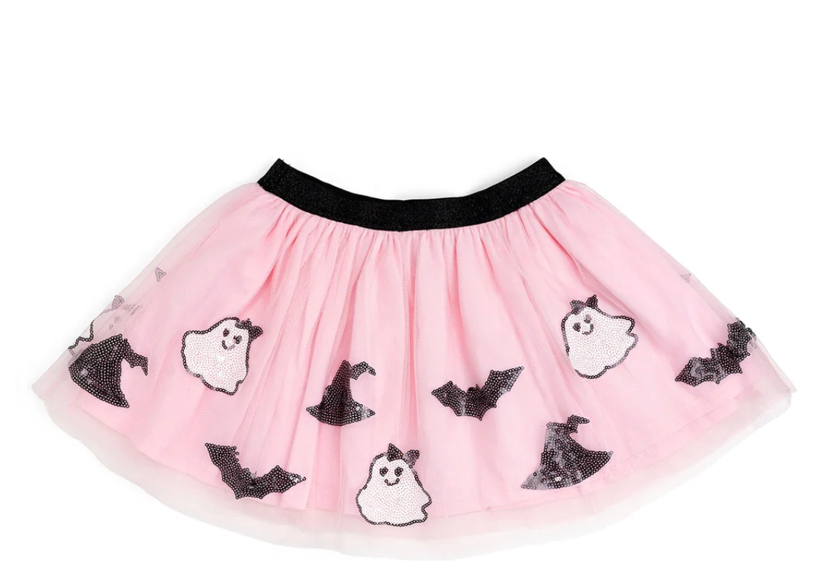 Spooky Babe Sequin Halloween Tutu Skirt