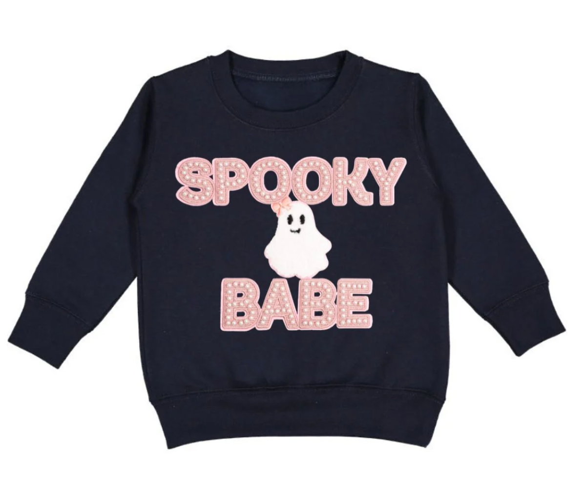Spooky Babe Patch Halloween Sweatshirt