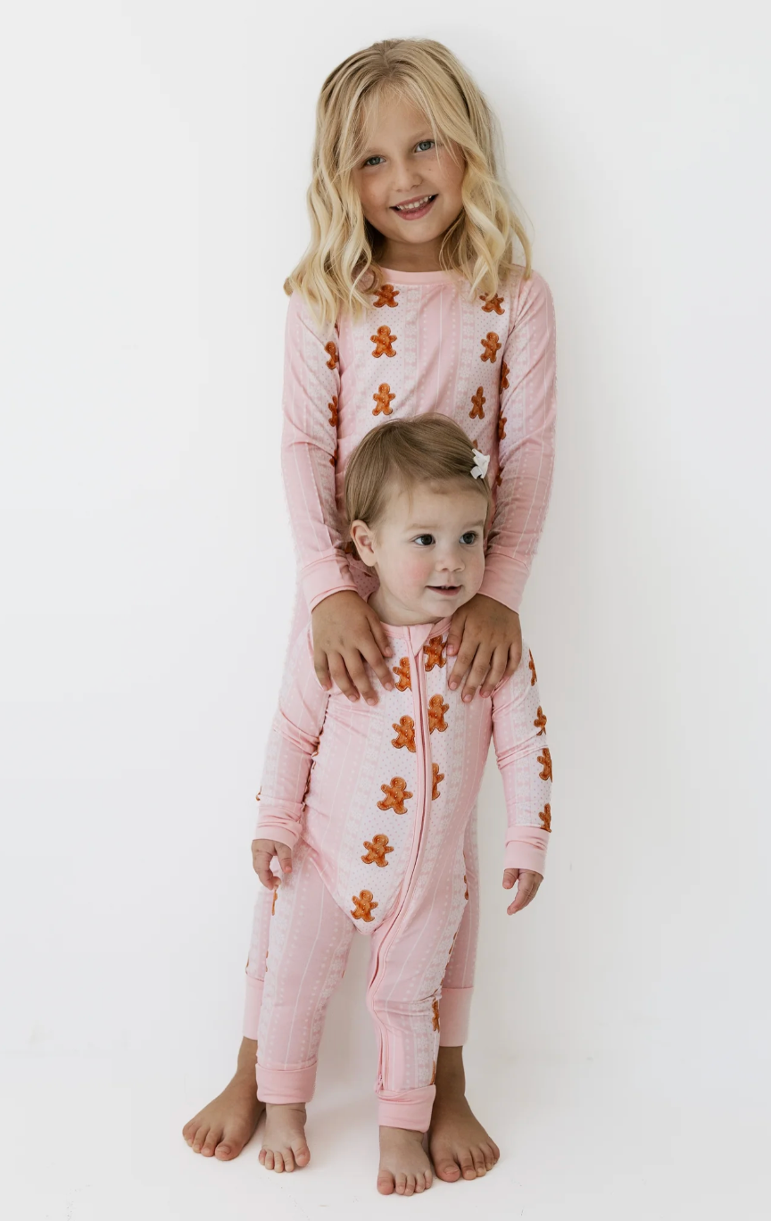 Gingerbread Cookie Zipper Romper