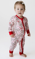 Mistletoe Bows Zipper Romper