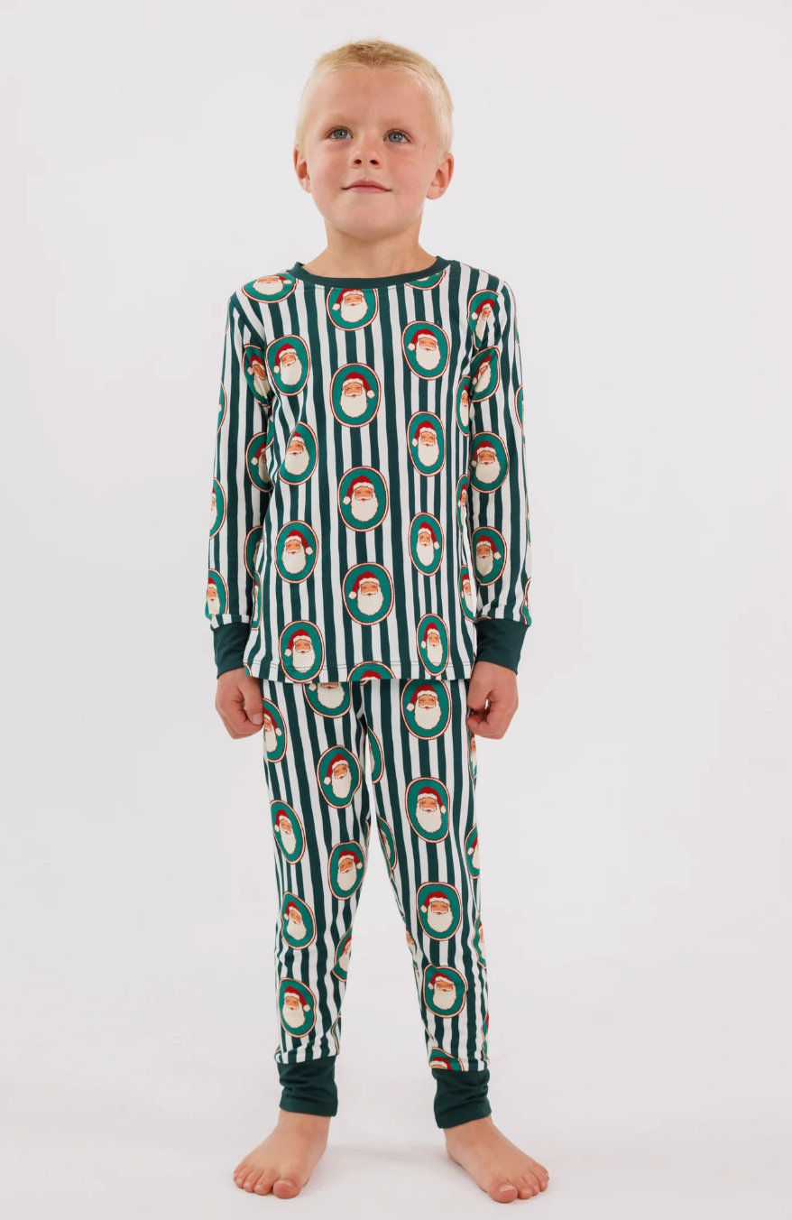 Green Santa Claus Lane Two Piece Set