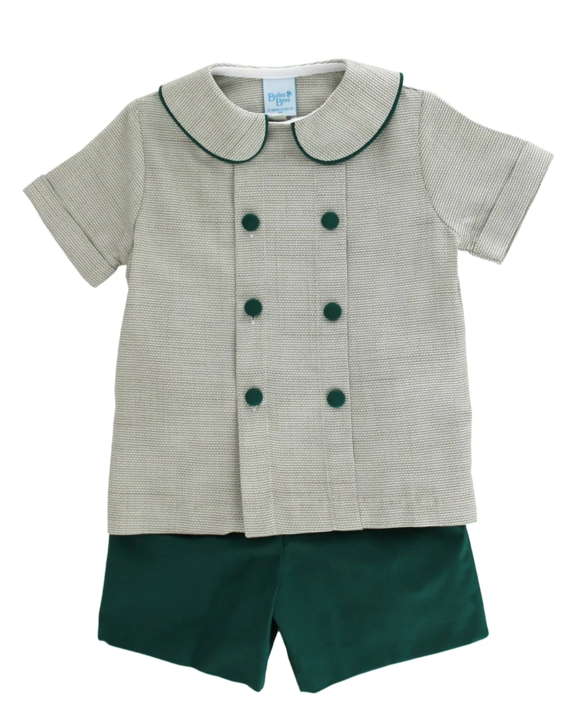 Bailey Boys Heirloom Holly with Basil - Dressy Short Set
