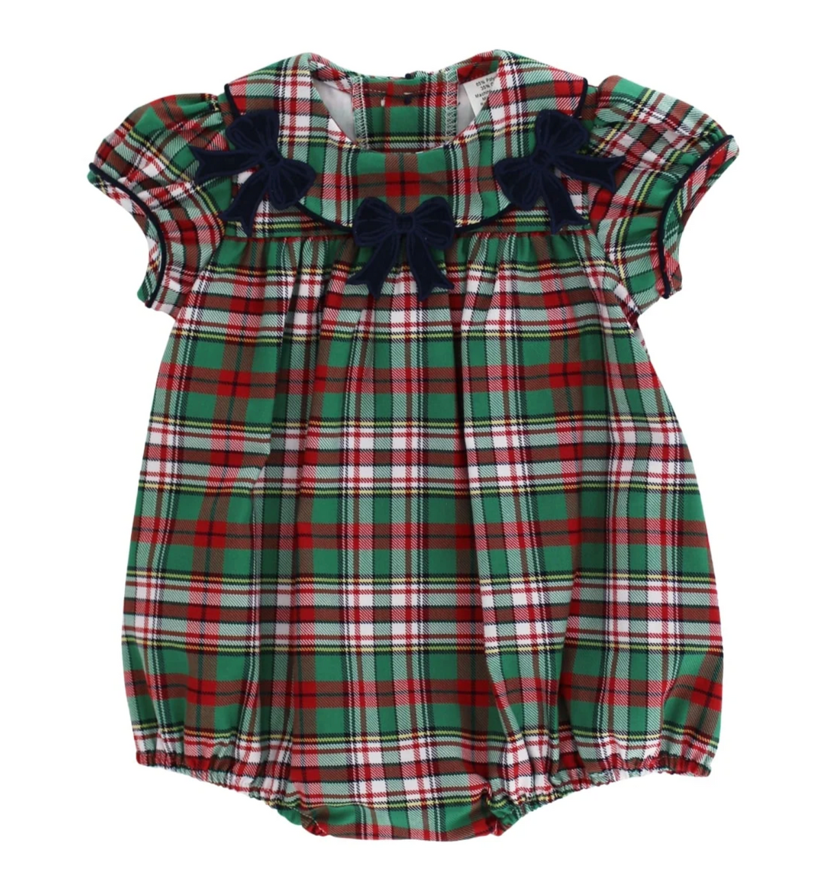 Bailey Boys Christmas Plaid - Girls Bubble Short