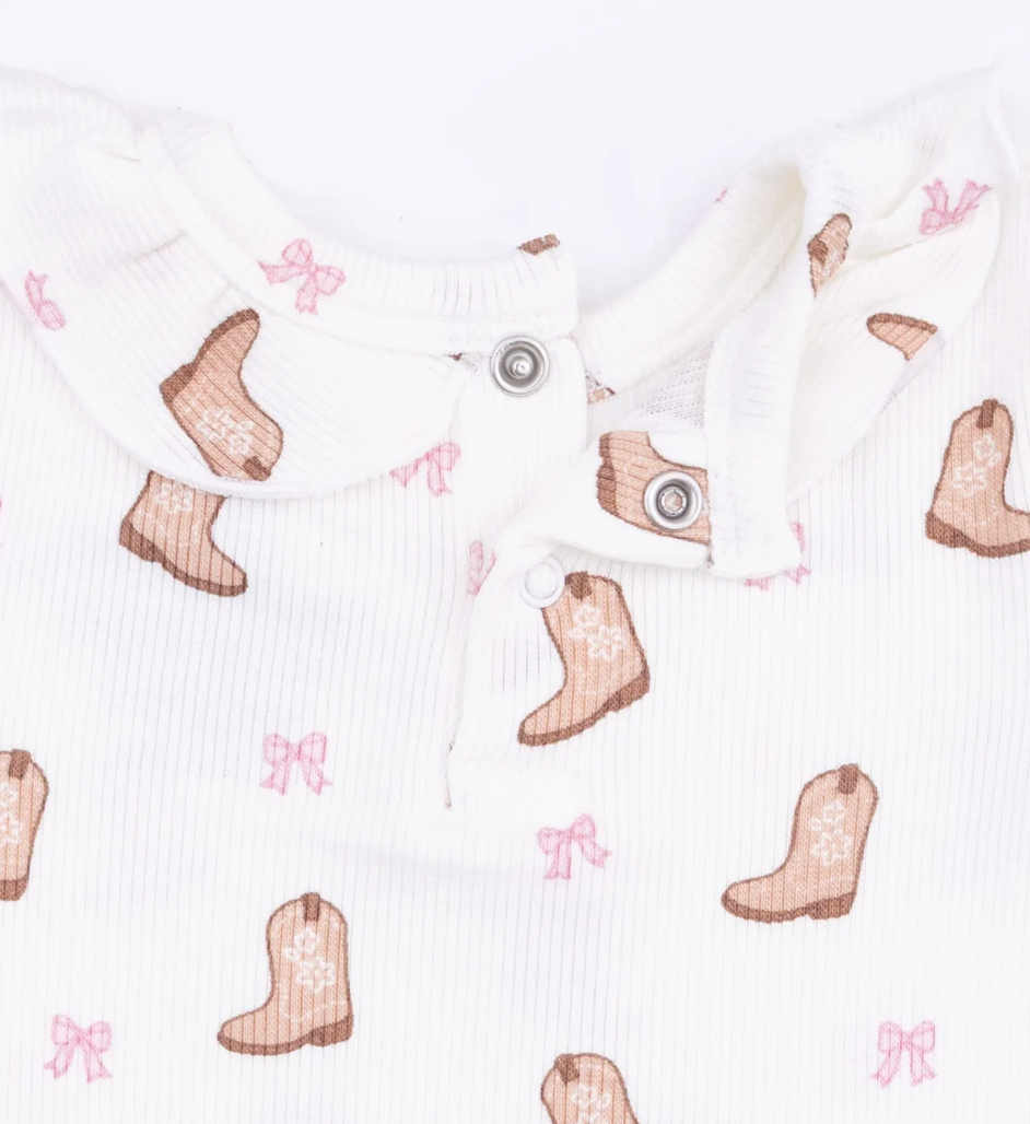 Mini Cowgirl Boots- Top and Pant