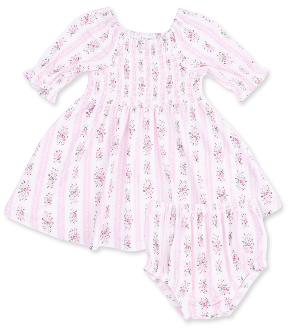 Bella Rose Stripe- Jennifer Dress and Bloomer