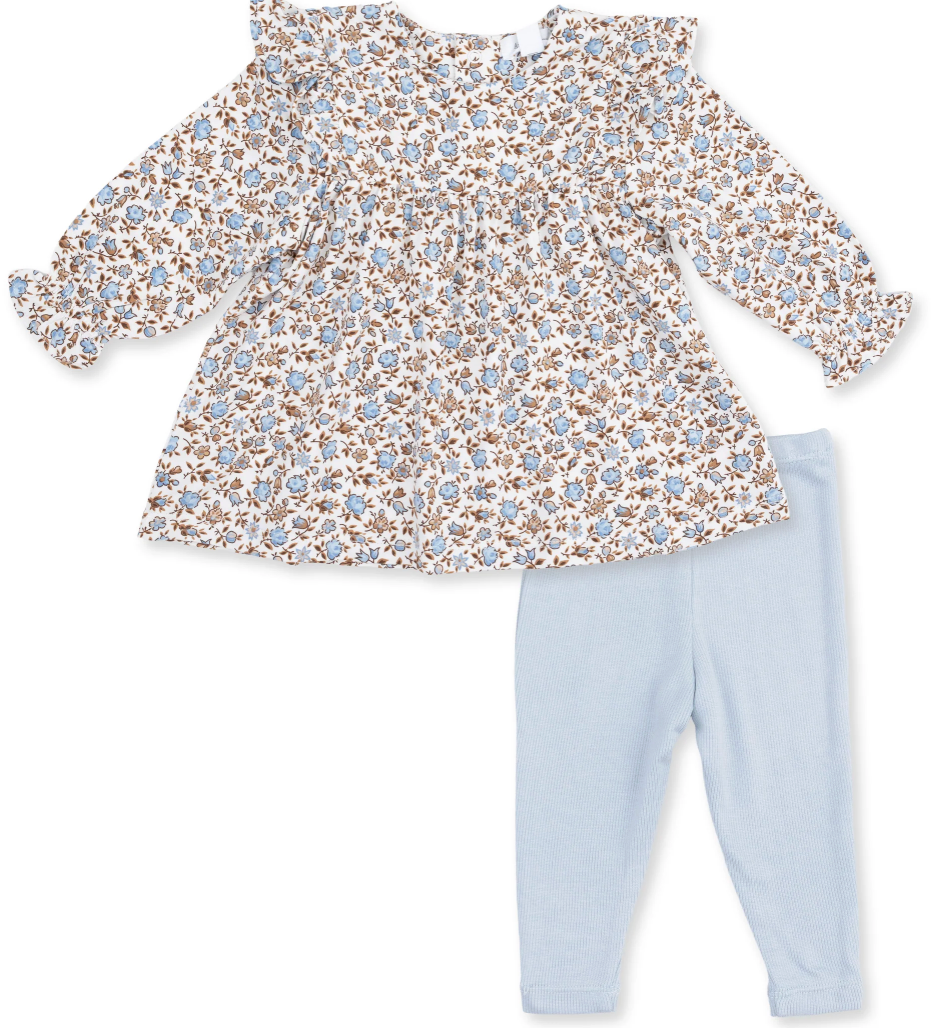 Hazel Floral Ruffle Tunic with Legging