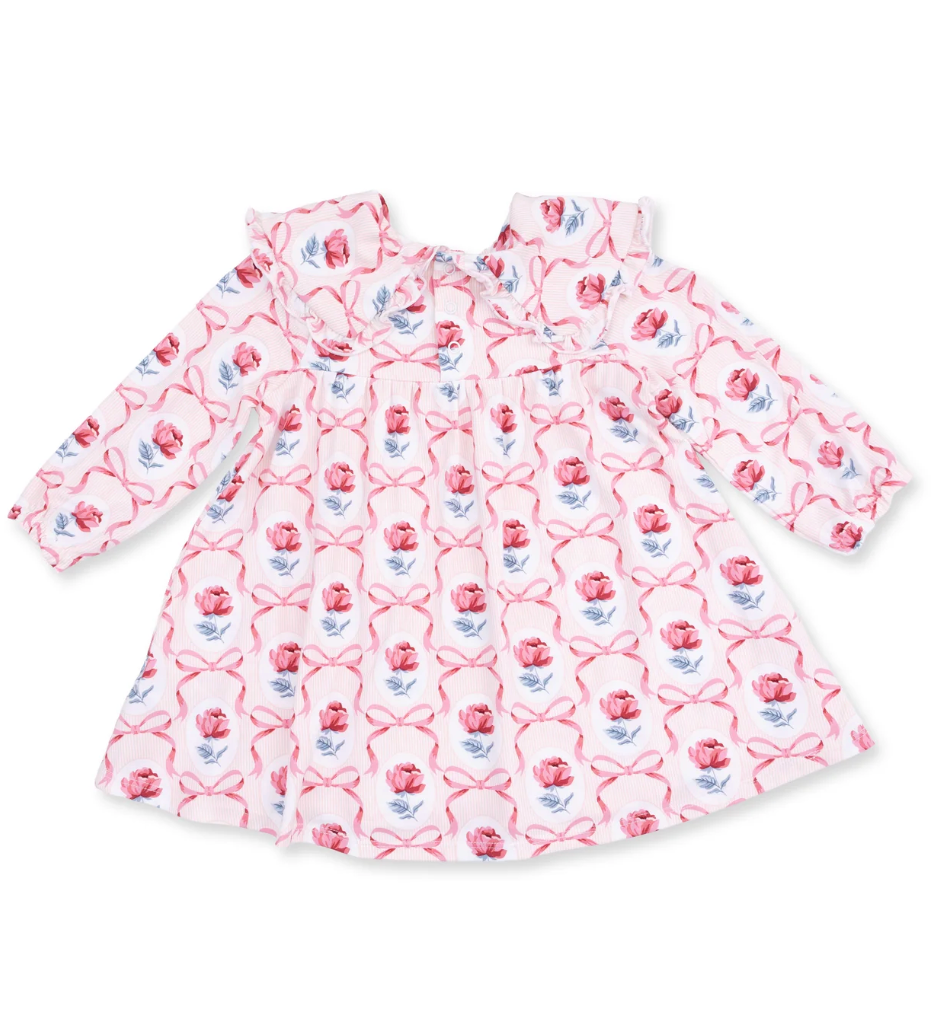 Lesile Rose-Dress with Collar and Bloomer