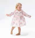Painterly Rose Bouquets- Dress with Collar and Bloomer