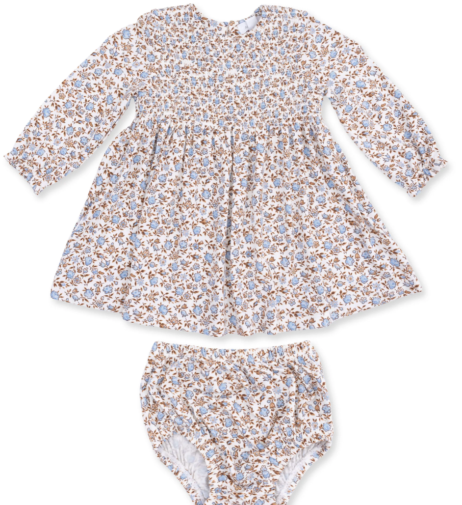 Hazel Floral- Smocked Dress with Bloomers
