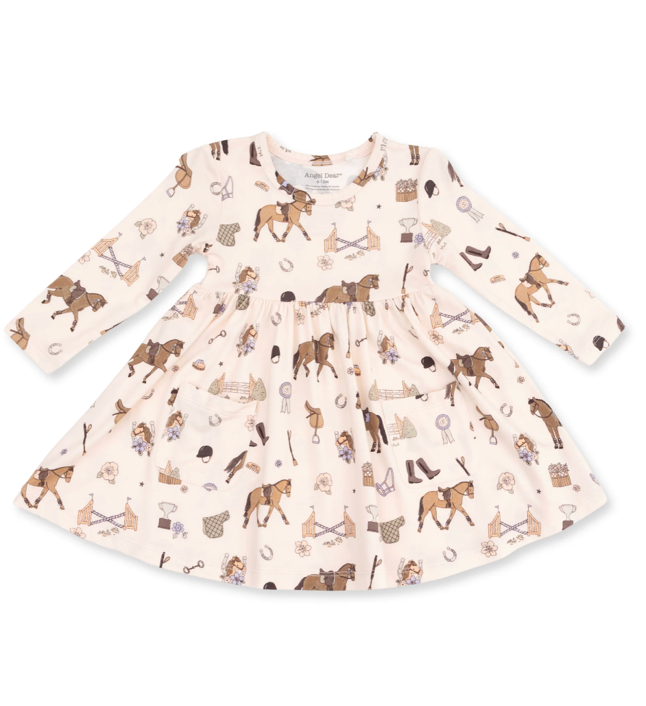 Pretty Equestrian Long Sleeve Dress