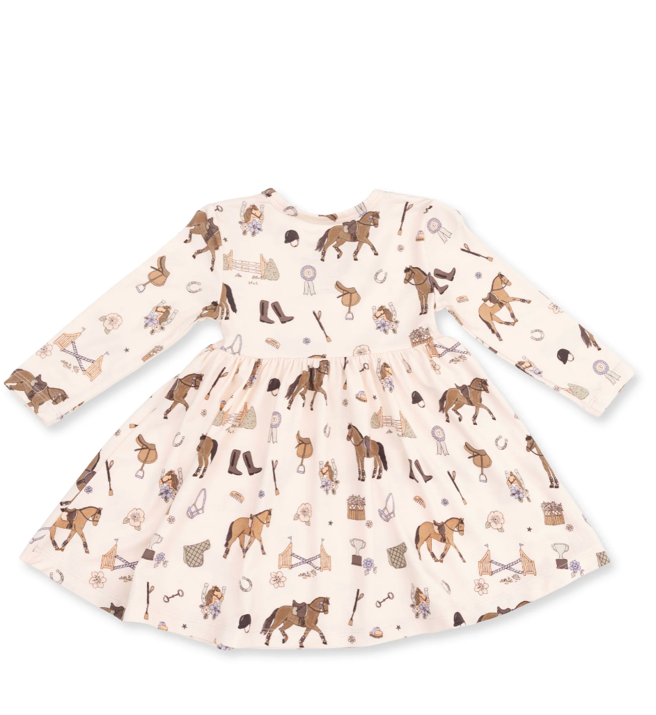 Pretty Equestrian Long Sleeve Dress
