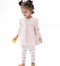 Veiled Pink Bows- Sweatshirt with Leggings