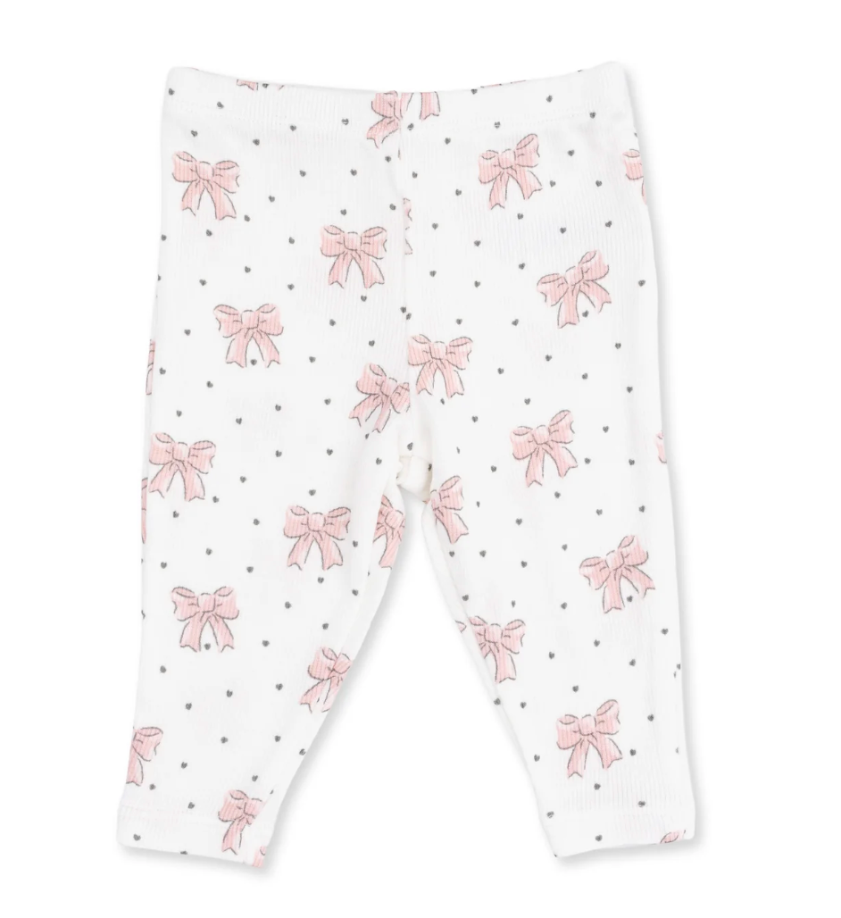 Veiled Pink Bows- Sweatshirt with Leggings