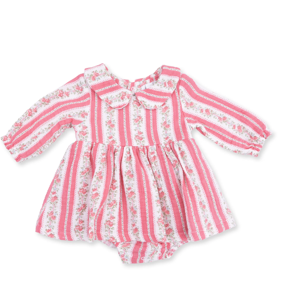 Suzie Floral Stripe Bubble with Skirt