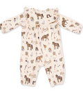 Pretty Equestrian- Ruffle Sleeve Snap Romper