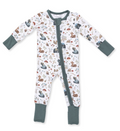 Southern Woodland Animals Green Romper
