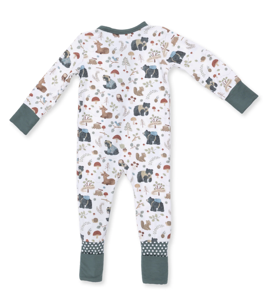 Southern Woodland Animals Green Romper