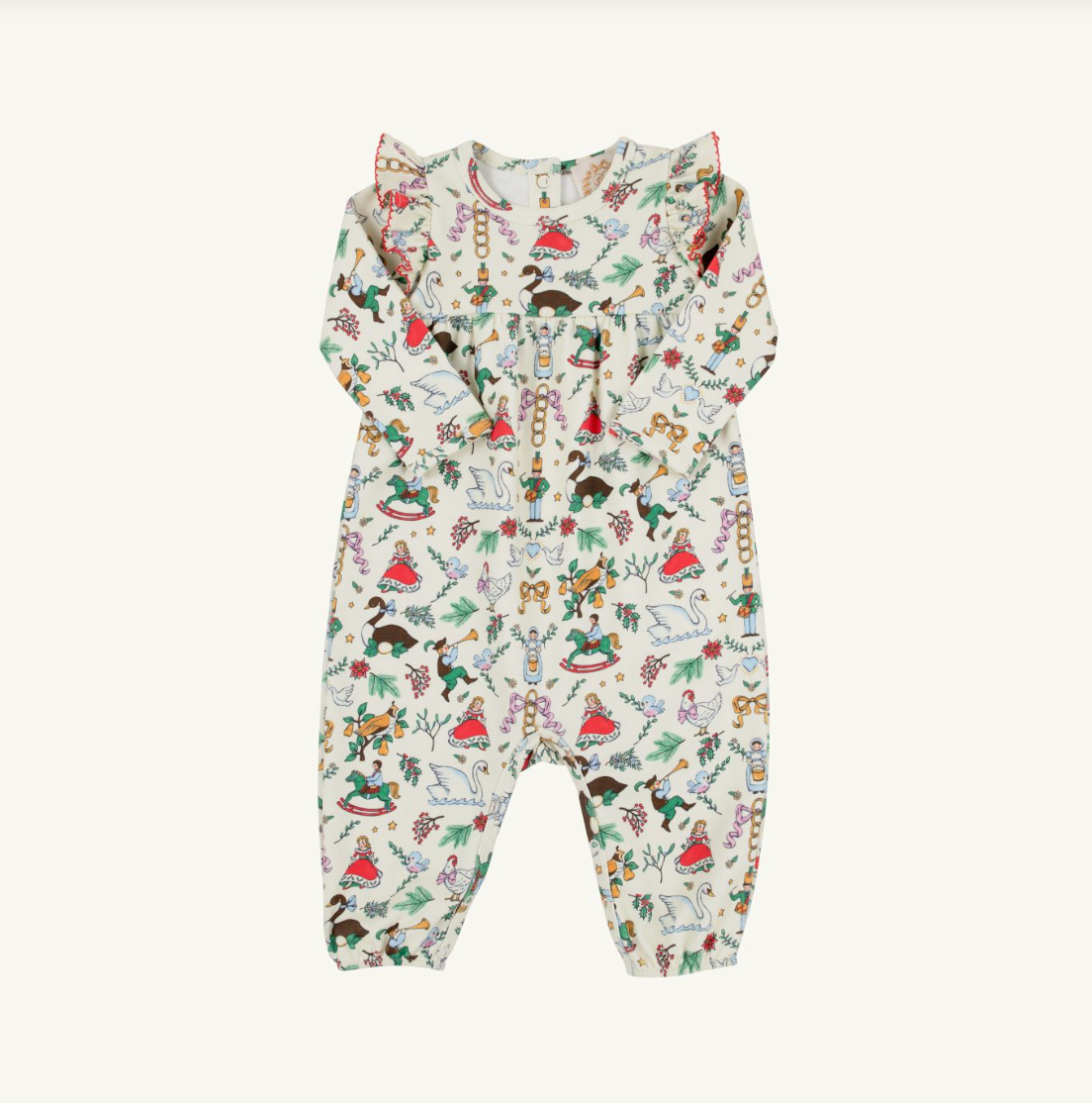 The Beaufort Bonnet Company- 12 Days of Christmas Leigh Ann Angel Sleeve Romper