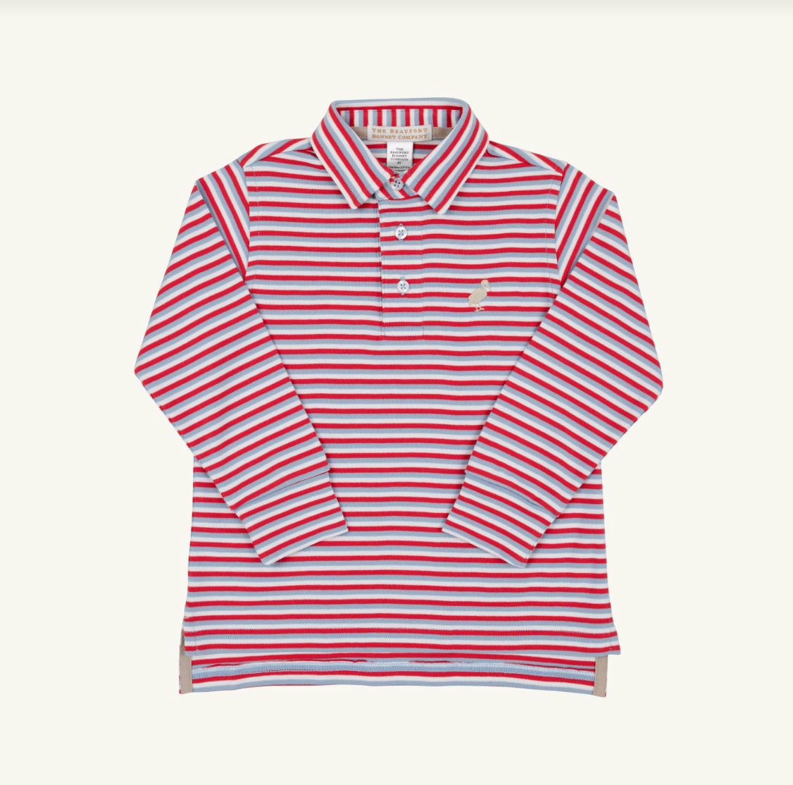 The Beaufort Bonnet Company- Prim and Proper LS Polo Sumner County Stripe