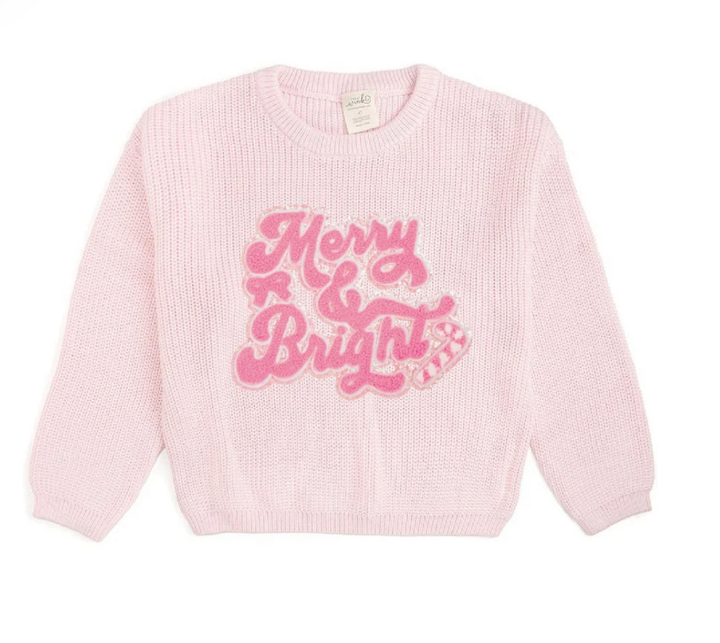 Merry and Bright Patch Christmas Sweater