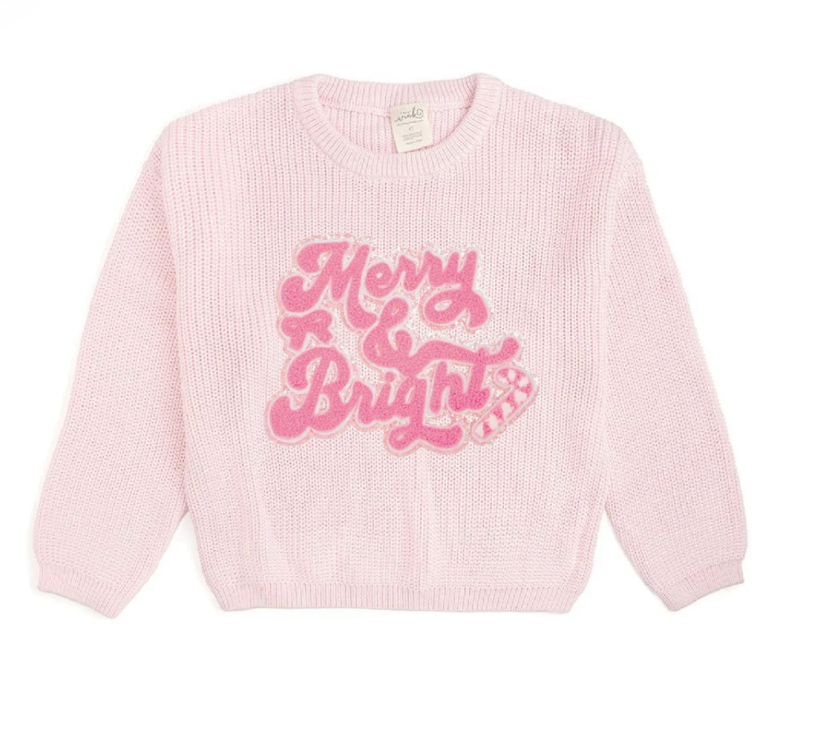 Merry and Bright Patch Christmas Sweater