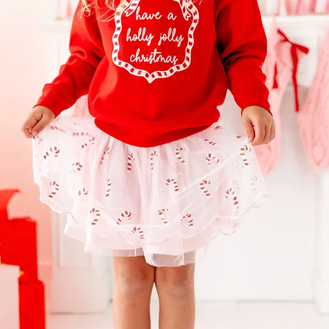 Holly Jolly Christmas  Bow Patch Sweatshirt