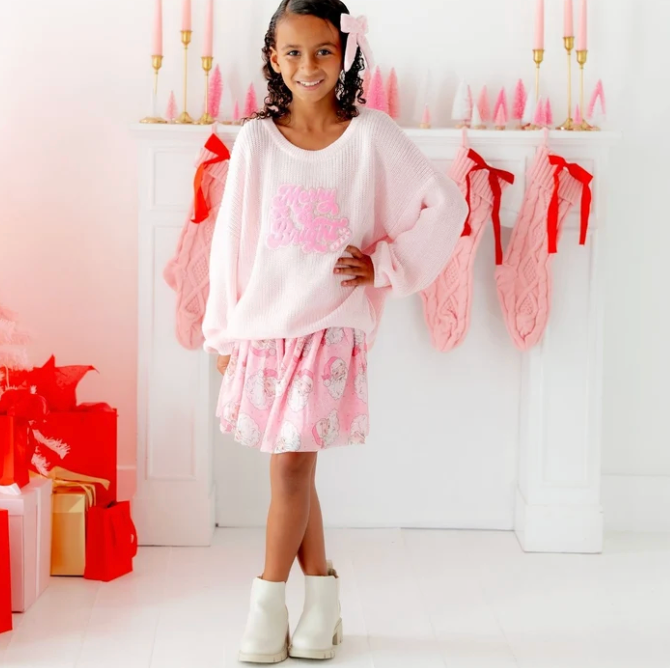 Retro Santa Christmas Tutu Skirt