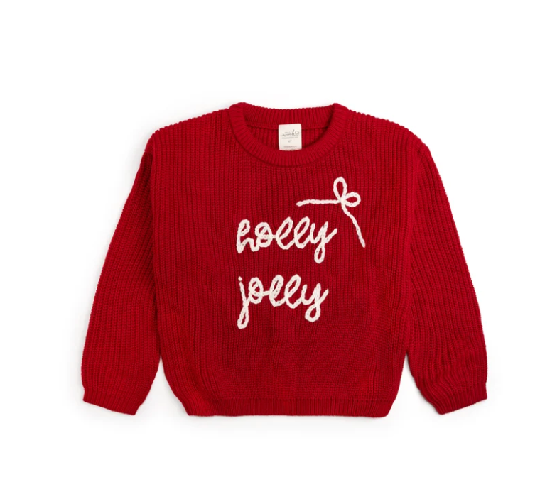 Holly Jolly Bow Christmas Knit Sweater