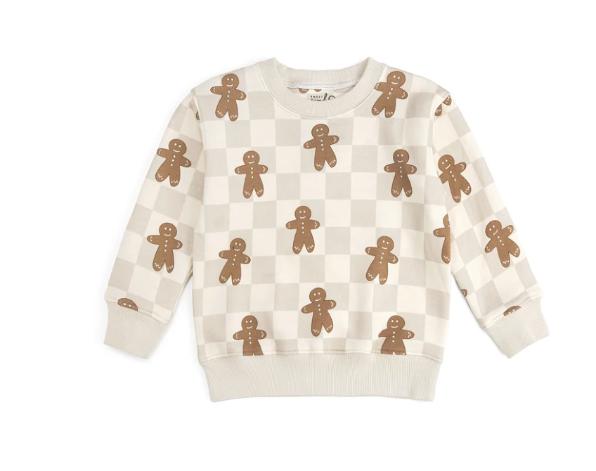 Gingerbread Christmas Checkered Sweatshirt