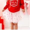 Candy Cane Scalloped Tutu Skirt