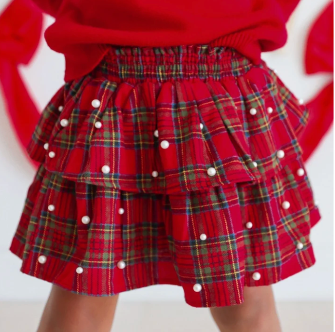 Christmas Tartan Pearl Skirt