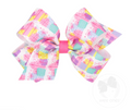 Medium Birthday Gift Print Grosgrain Hair Bow